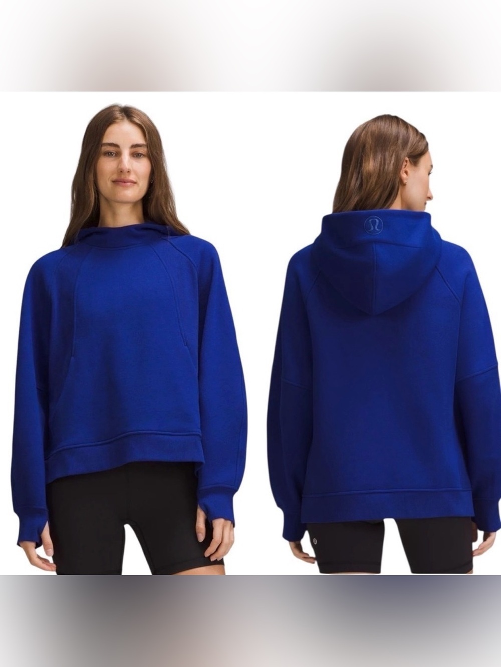 Lululemon Women’s Scuba Oversized Side-Slit Hoodie Larkspur Blue - Medium/Large